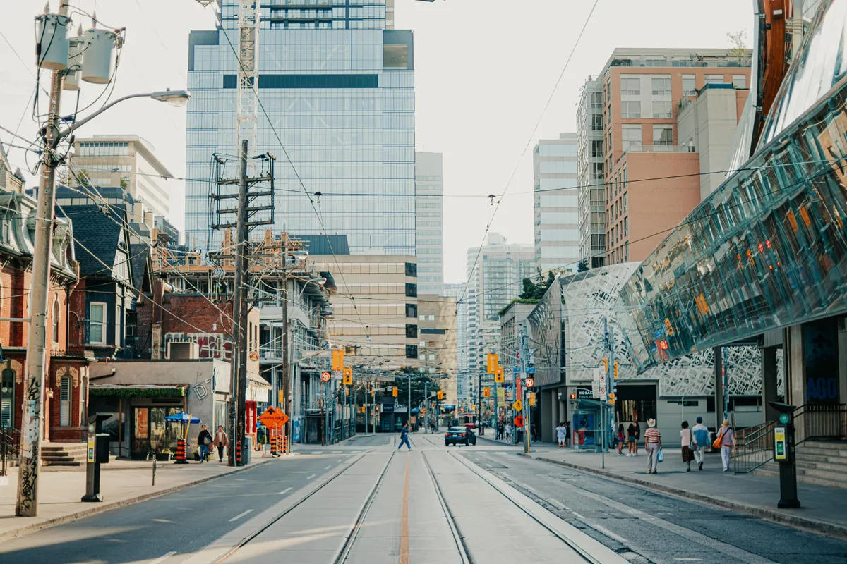 Dundas Street West in downtown Toronto, one of the places across Canada where you can get a small loan online